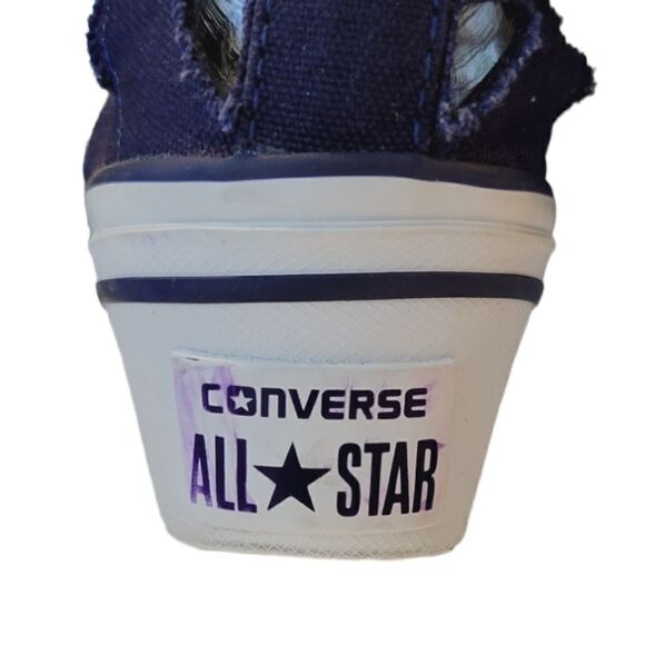 Converse Chuck Taylor All Star Blue Hi-ness Cutout Wedge Heel Sneaker Shoe Sz 7 - Picture 6 of 11